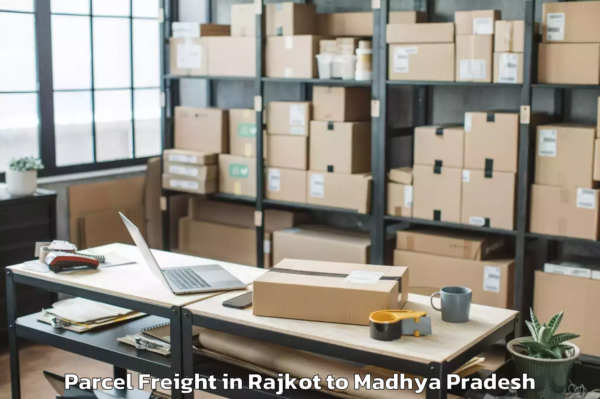 Leading Rajkot to Maharaja Chhatrasal Bundelkhan Parcel Freight Provider